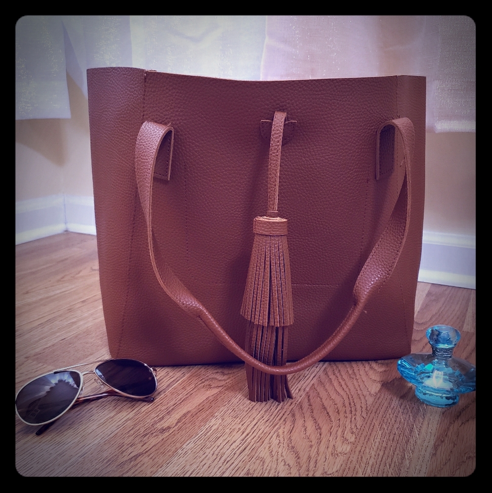 Faux Leather Tote